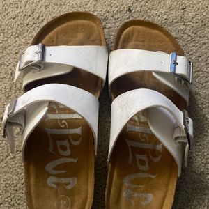 White sandals